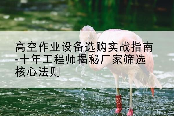 西宁剪叉式升降机厂家-高空作业设备选购实战指南-十年工程师揭秘厂家筛选核心法则