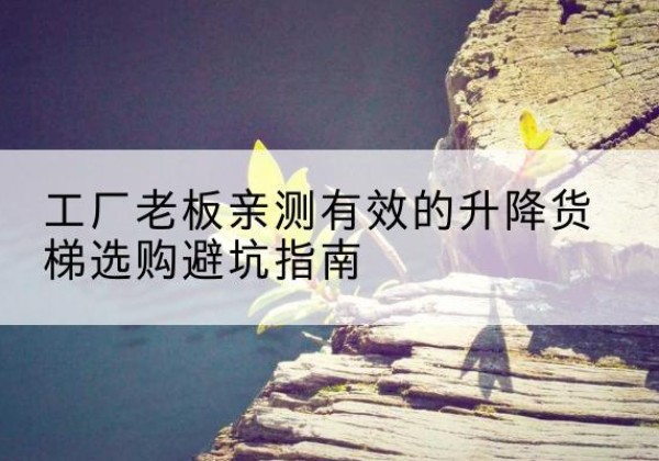 西宁升降货梯怎么选-工厂老板亲测有效的升降货梯选购避坑指南